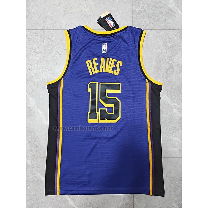 Camiseta Los Angeles Lakers Austin Reaves #15 Statement 2022-23 Violeta